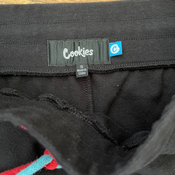 Rare Cookies Striped & Embroidered Sweatpants Sz S - Picture 7 of 11